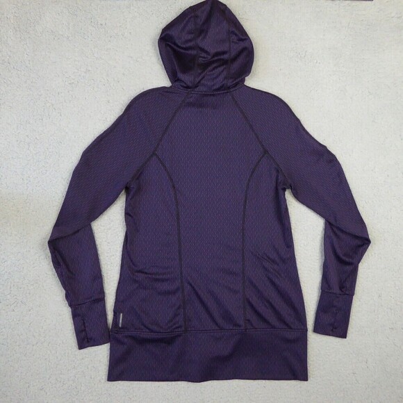 Mondetta Hoodie Women’s Small Purple Full Zip Long Sleeve Thumb Holes Mock Neck - Picture 8 of 12